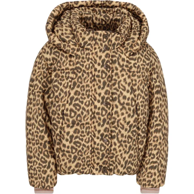 Like Flo quilted winterjas met panterprint bruin, foto 2