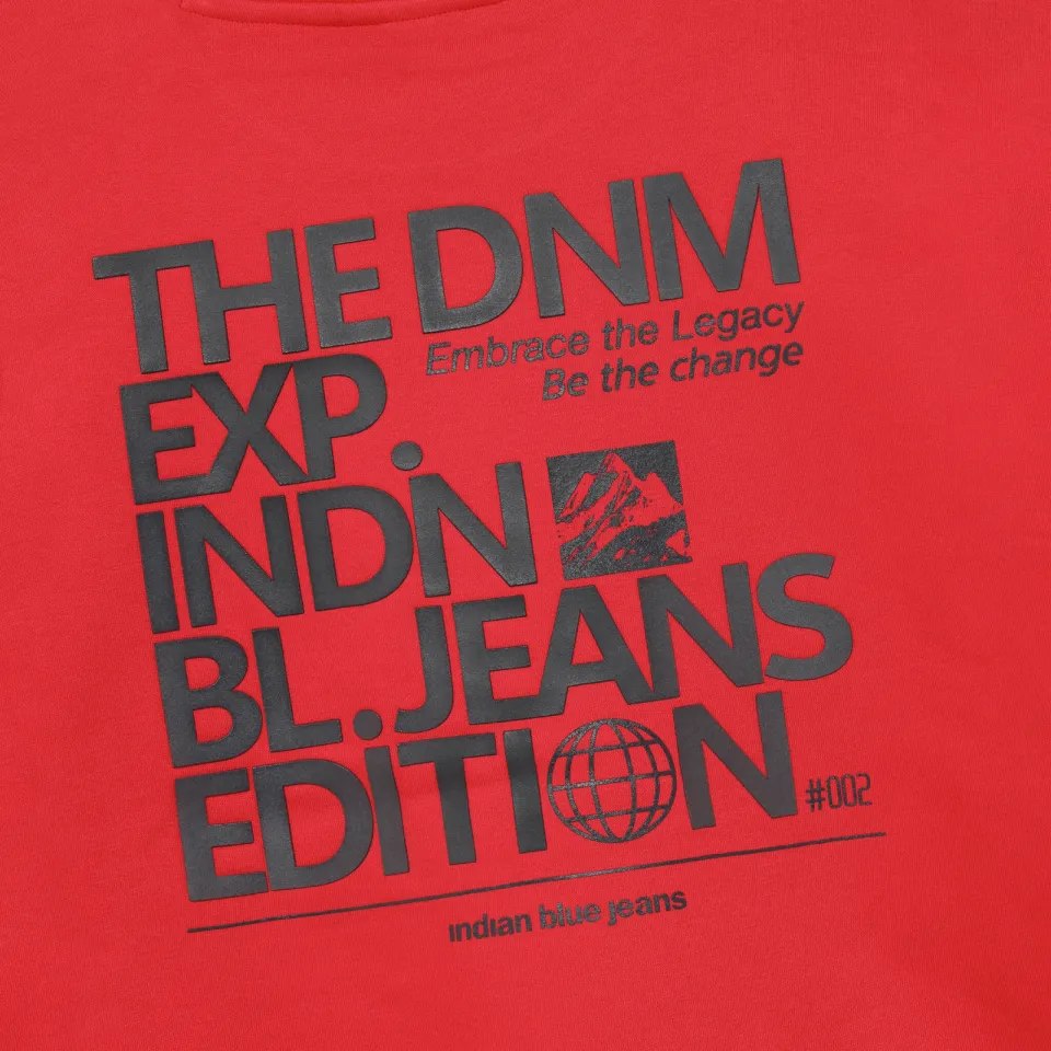 Indian Blue Jeans oversized sweater met backprint - rood, foto 5
