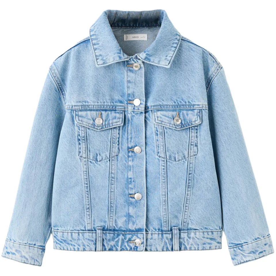 Mango spijkerjas medium blue denim, foto 2