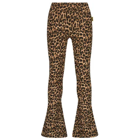 Vingino Susie flared broek bruin Bruin/zwart