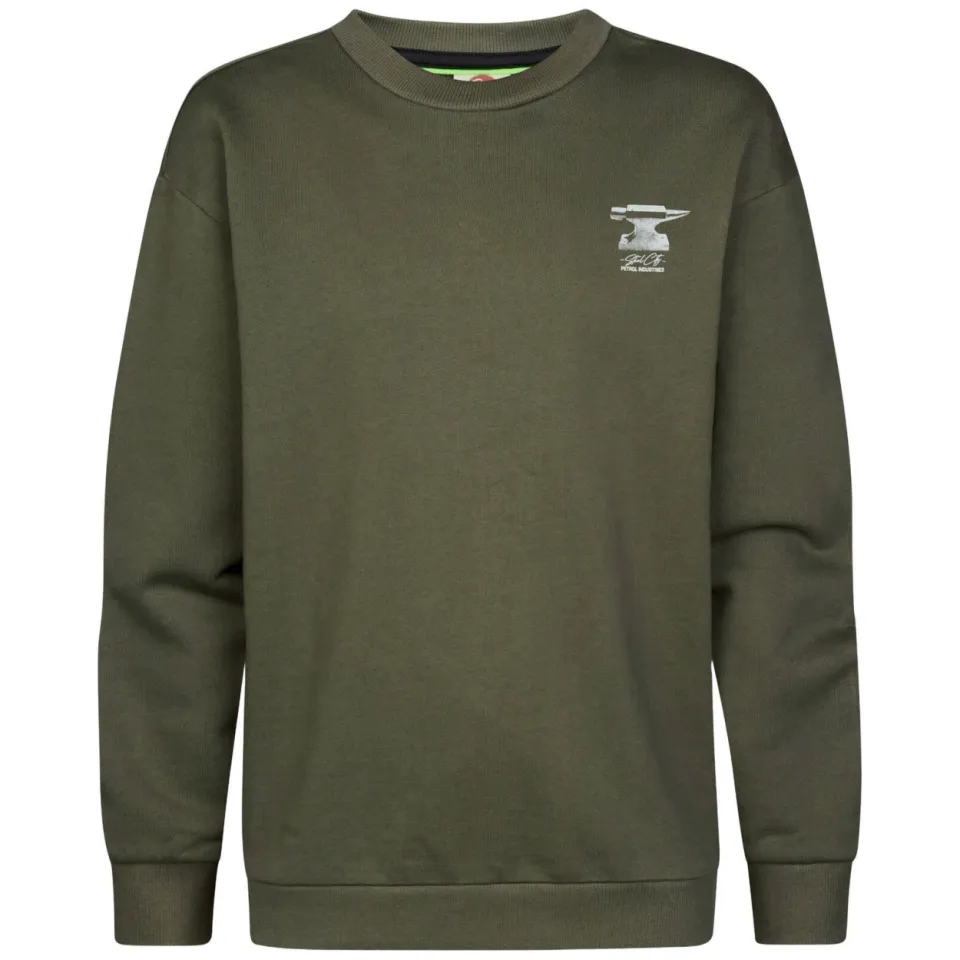 Petrol Industries sweater met backprint - groen, foto 2