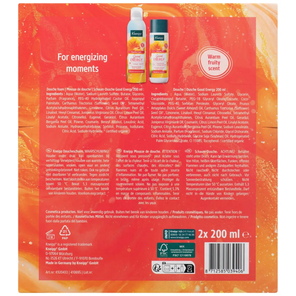 Kneipp Good Energy geschenkset favourites, foto 3
