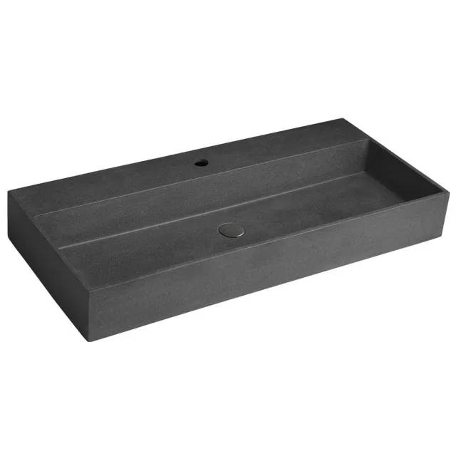 Sapho Quadrado wastafel 96x44 cm zwart