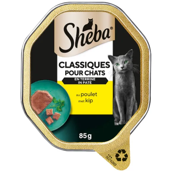 Sheba Classic paté met kip natvoer kuipjes 85 g