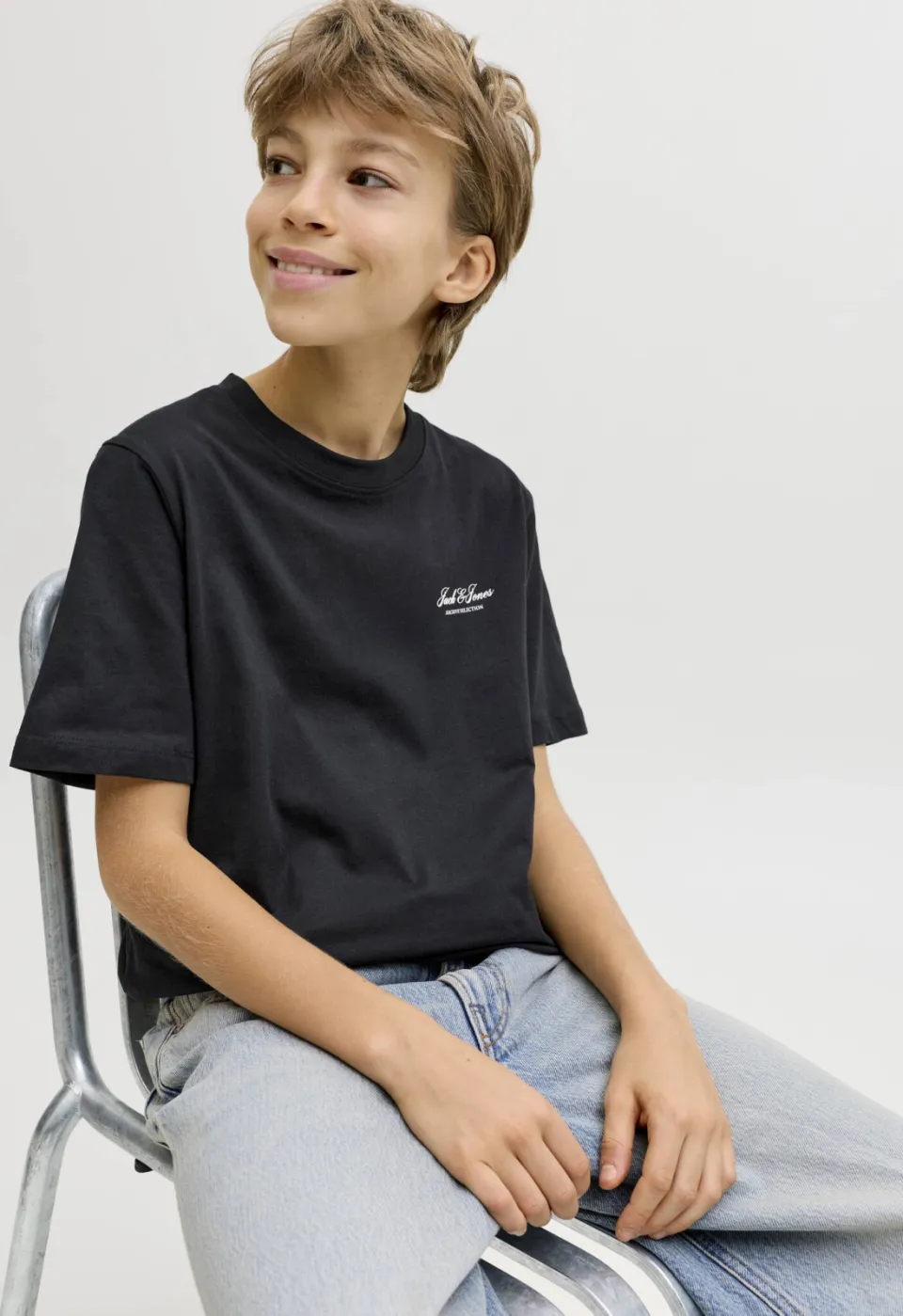 Jack & Jones T-shirt zwart effen, foto 4