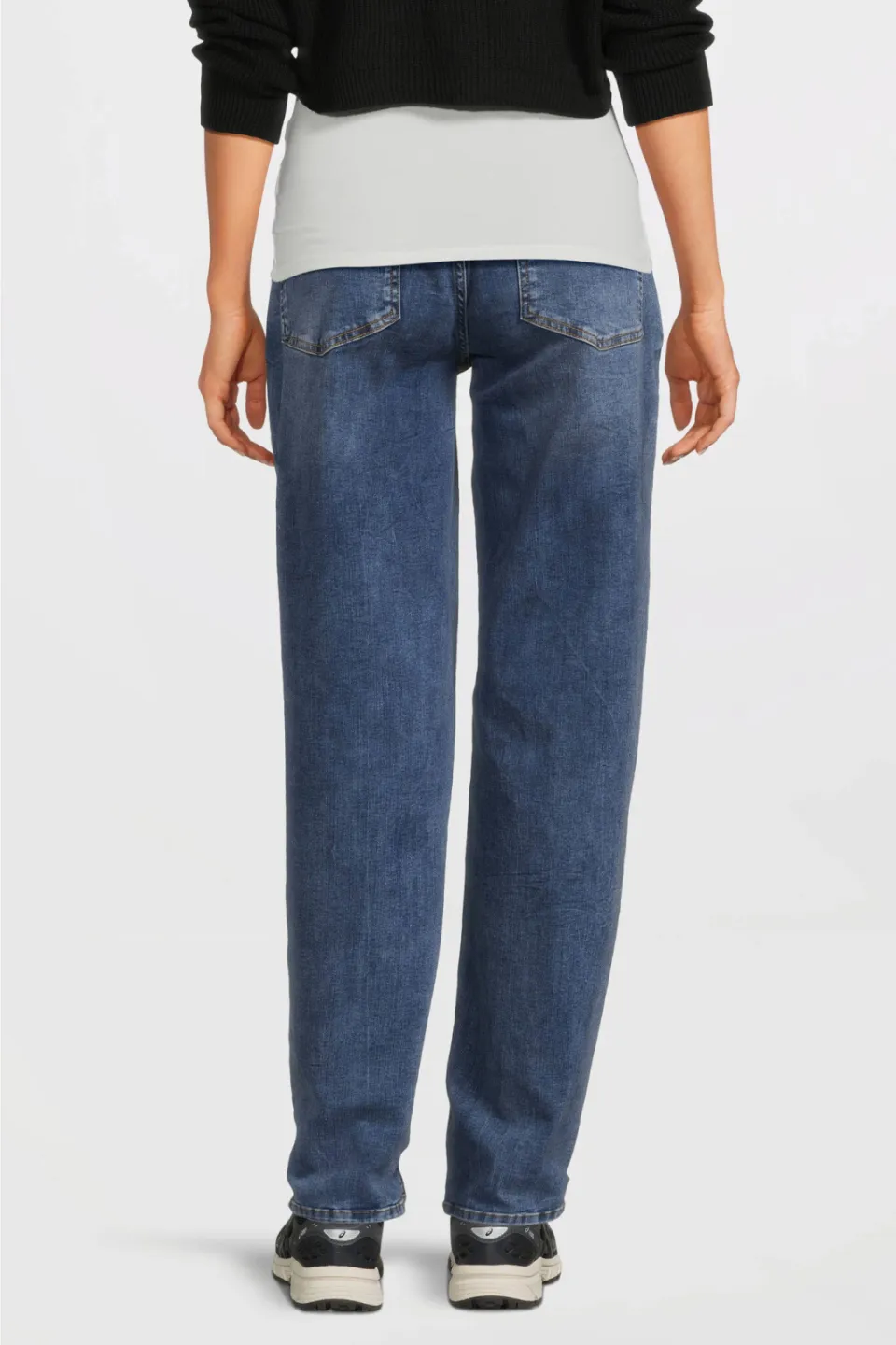 LOVE2WAIT zwangerschaps tapered jeans medium blue denim, foto 4
