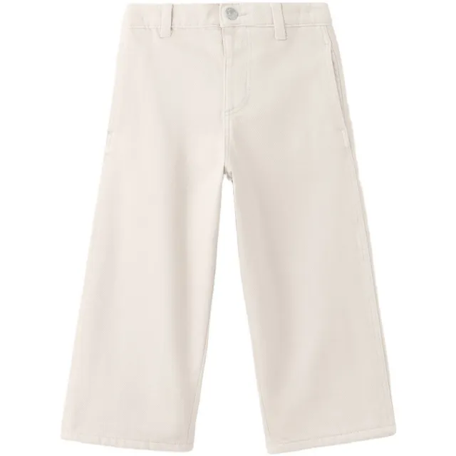 Mango Kids wide leg jeans - ecru, foto 2