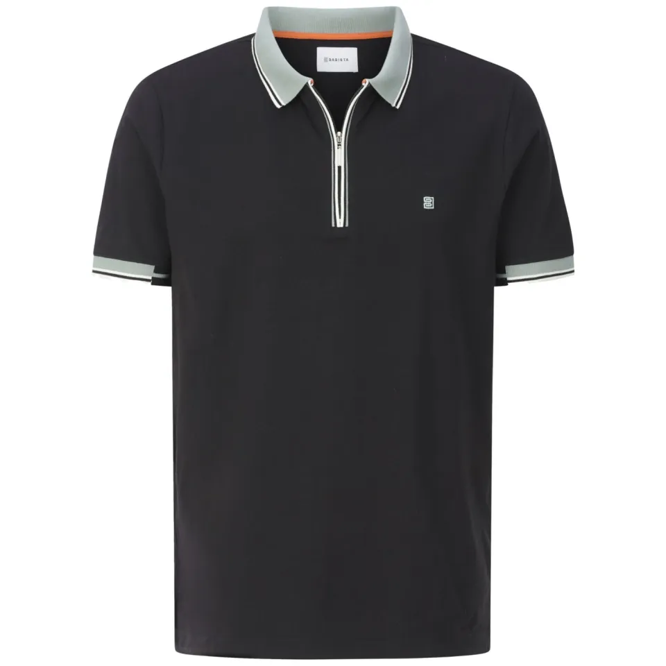 Babista regular fit polo Plus Size - zwart, foto 2