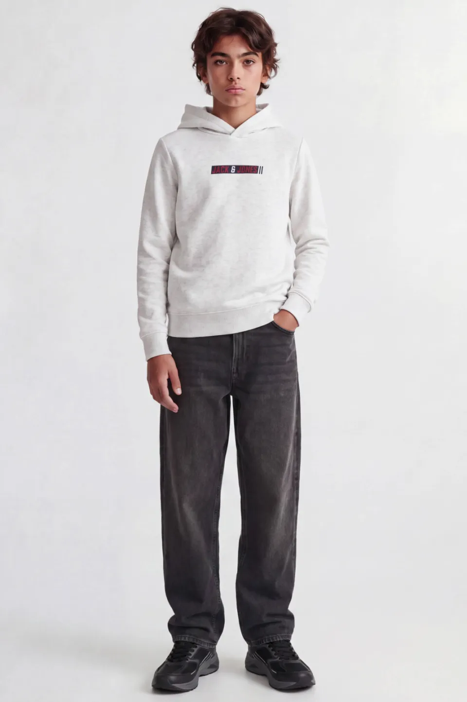 Jack & Jones JUNIOR hoodie met logo - wit, foto 5