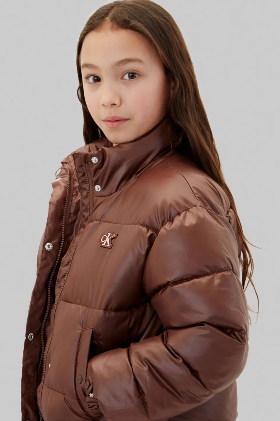 Calvin Klein gewatteerde winterjas bruin, foto 7