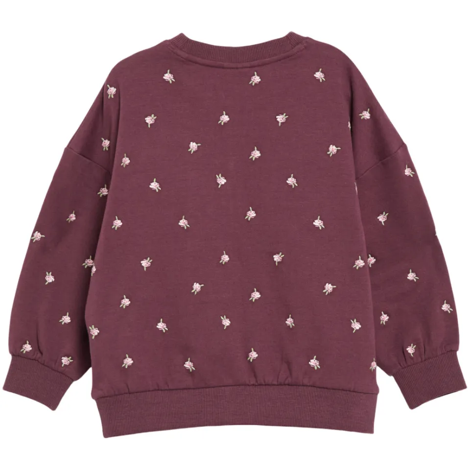 S.Oliver gebloemde sweater - donkerrood, foto 3