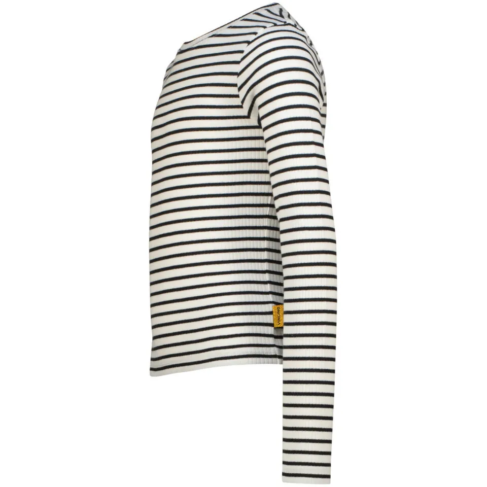 Vingino gestreepte longsleeve zwart/offwhite, foto 3