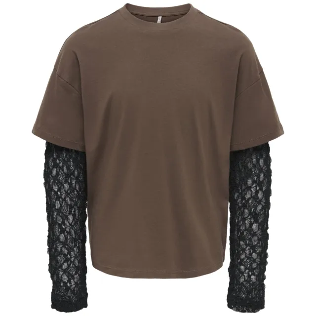 Only KIDS ONLY GIRL longsleeve - bruin/zwart