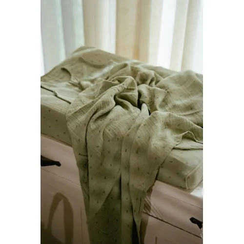 Little Dutch Pure Sage hydrofiele swaddle doek groen, foto 3