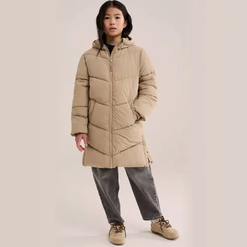 WE Fashion gewatteerde winterjas beige, foto 3