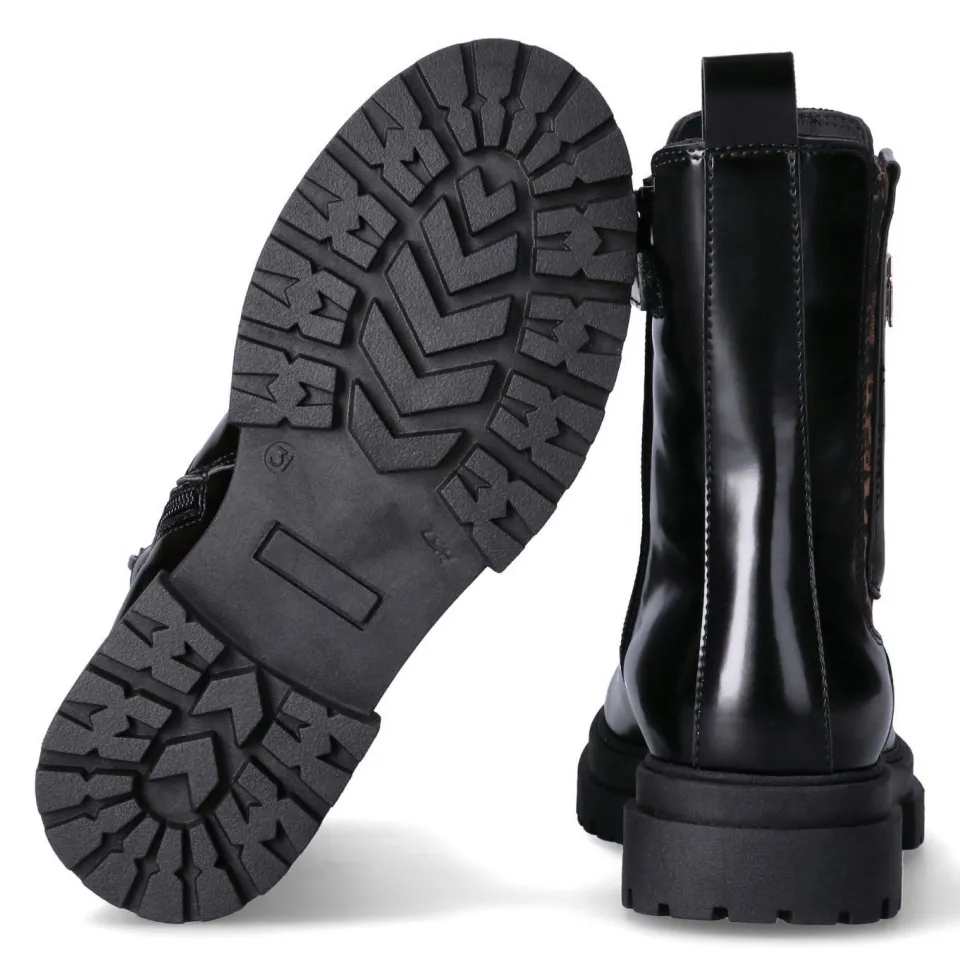 Tommy Hilfiger enkelboots met panterprint zwart, foto 8
