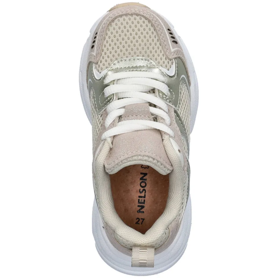 Nelson Kids chunky sneakers beige/goud, foto 3