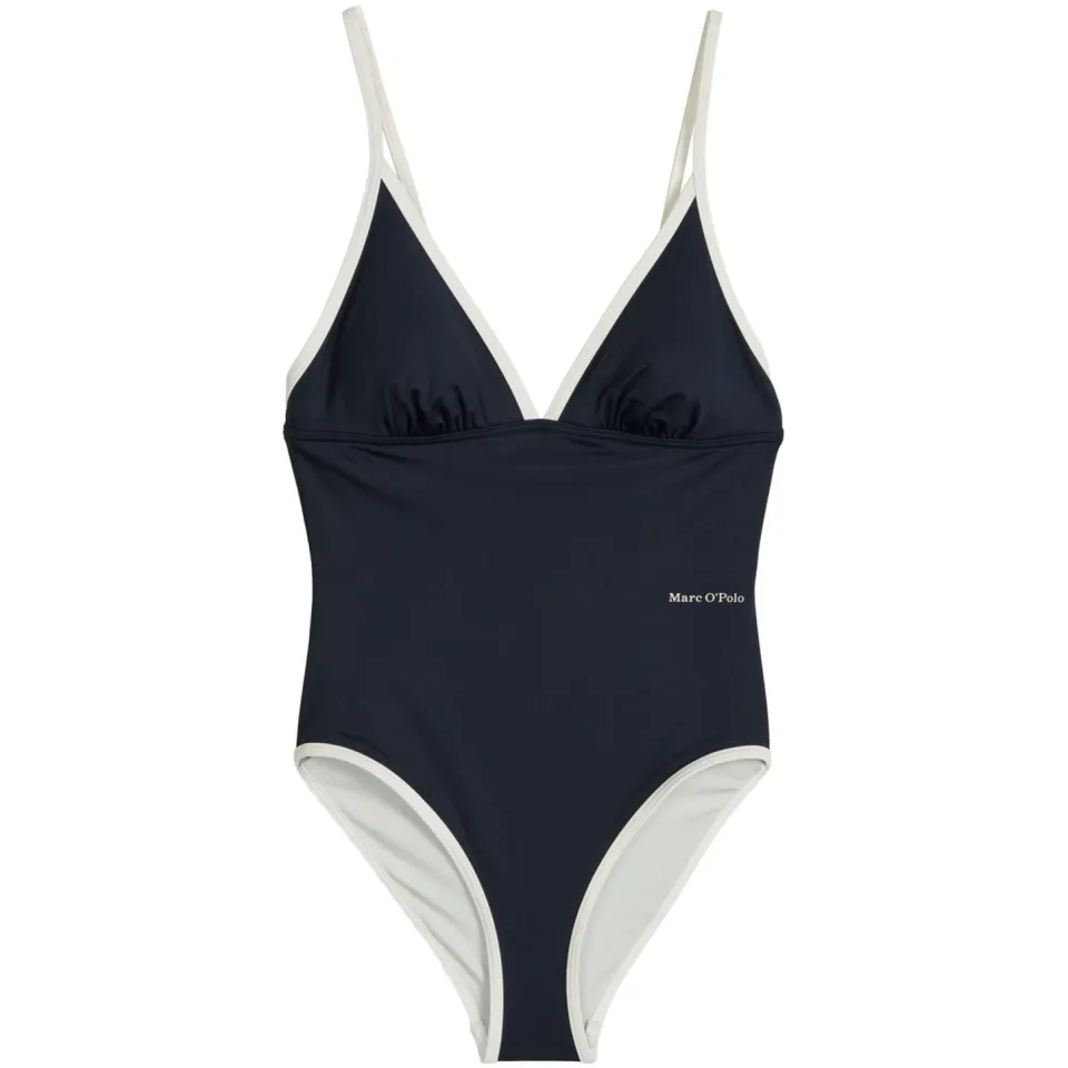 Marc O'Polo Essentials badpak donkerblauw met contrasterende details