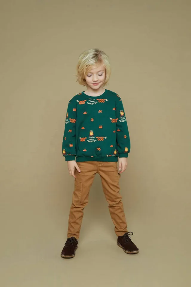 Sturdy sweater groen Chasing trails