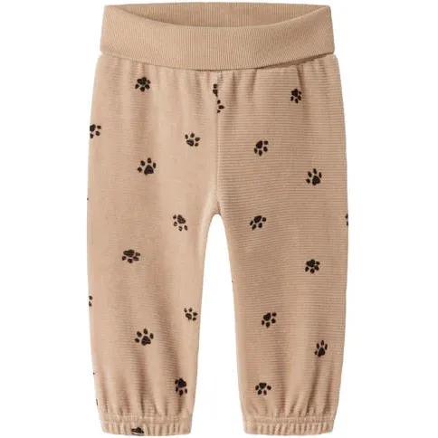 NAME IT BABY katoenen babybroek zand