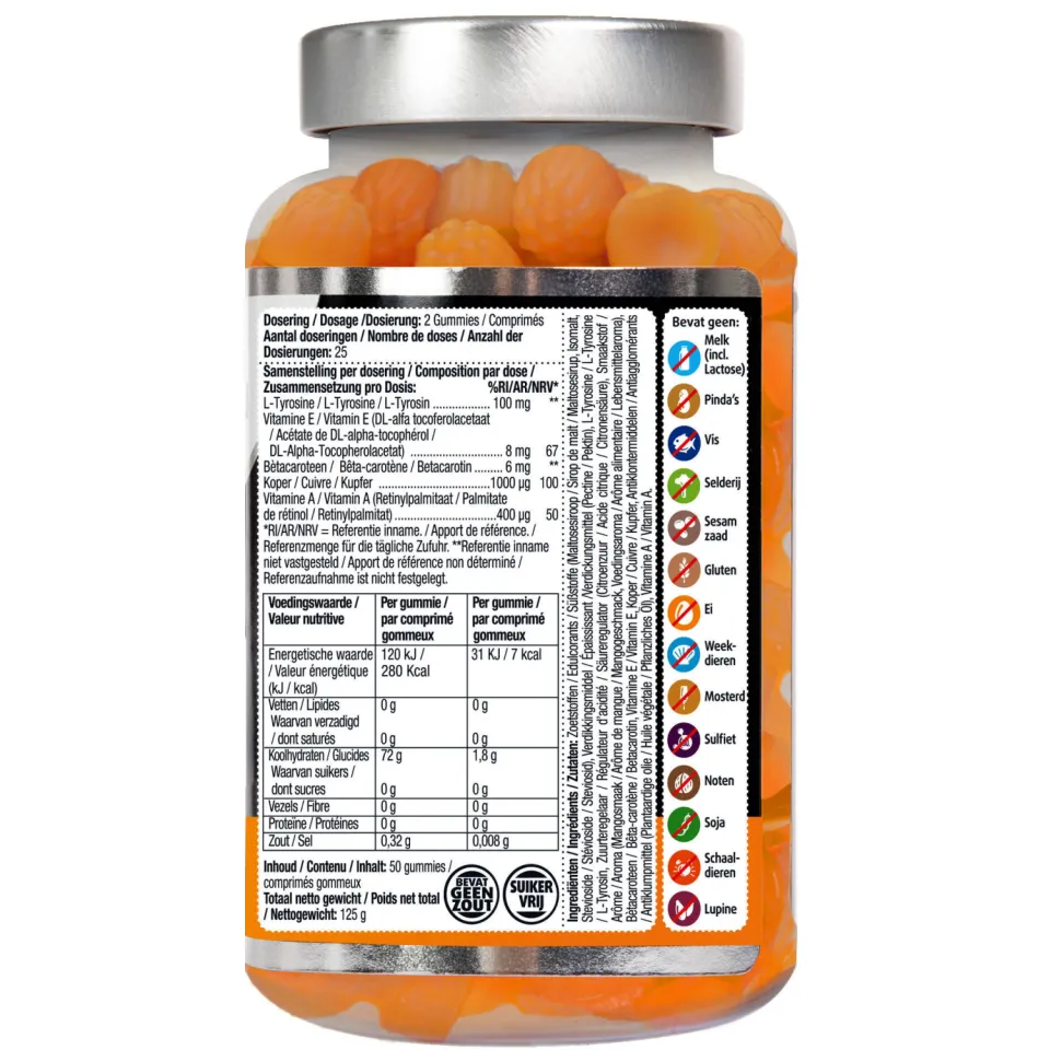 Lucovitaal Pigmentatie van de huid 50 gummies, foto 2