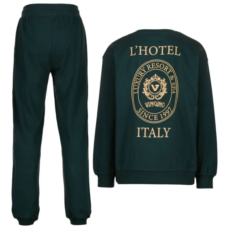 Vingino pyjama met backprint scarab green, foto 3