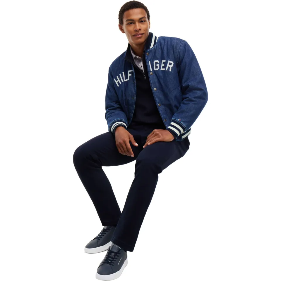 Tommy Hilfiger Court Leather sneaker blauw, foto 5
