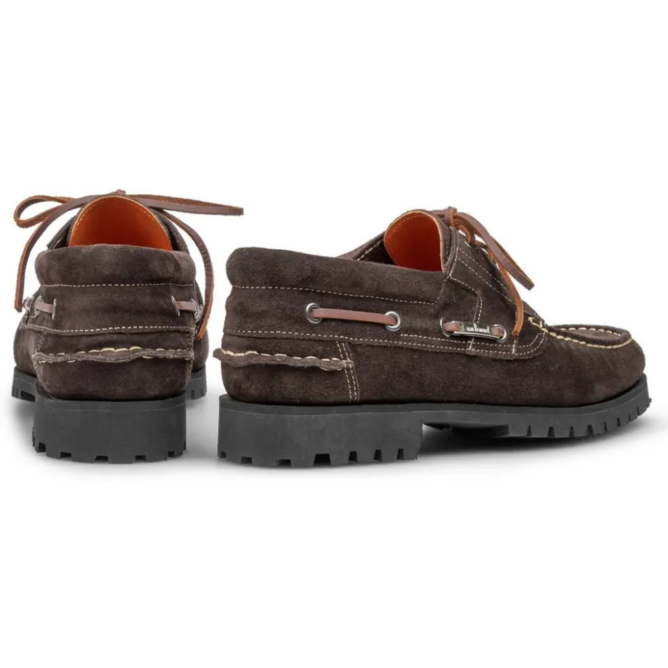 Floris Van Bommel Boat Shoe 02.06 suède bootschoen donker bruin, foto 2