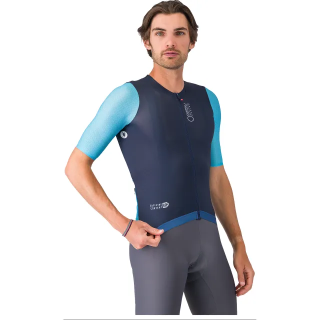 Castelli fietsshirt met korte mouwen Corretto Blauw