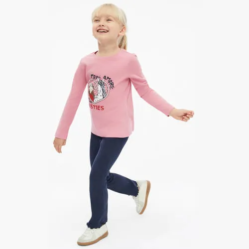 s.Oliver longsleeve met glitterprint roze, foto 3