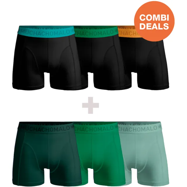 Muchachomalo Heren 3+3-pack Boxershorts Veelkleurig