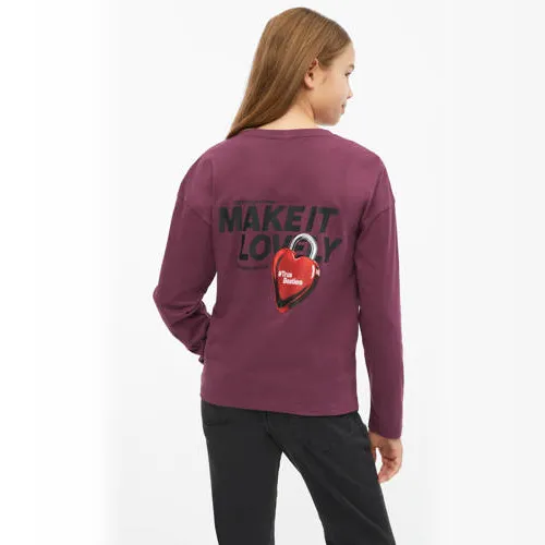 S.Oliver longsleeve met backprint aubergine, foto 3