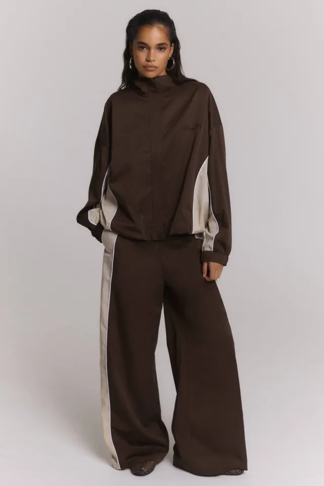 Refined Department wide leg broek - donkerbruin