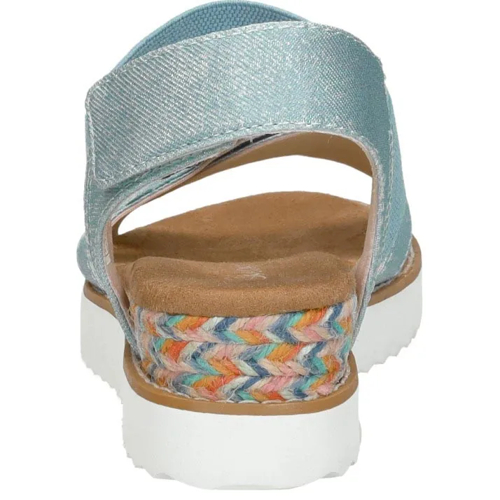 Skechers Miss Desert Kiss Hi platte sandaal lichtblauw, foto 4
