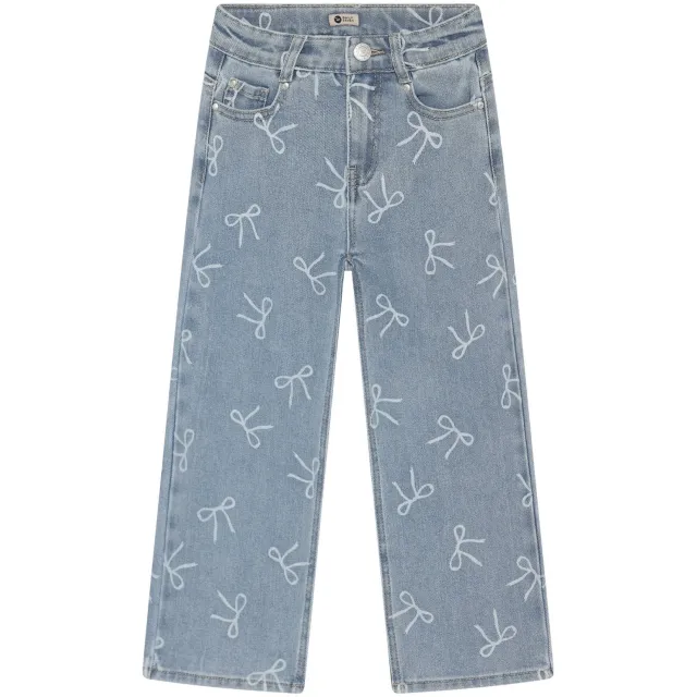 Daily7 wide leg jeans met print - lichtblauw, foto 2