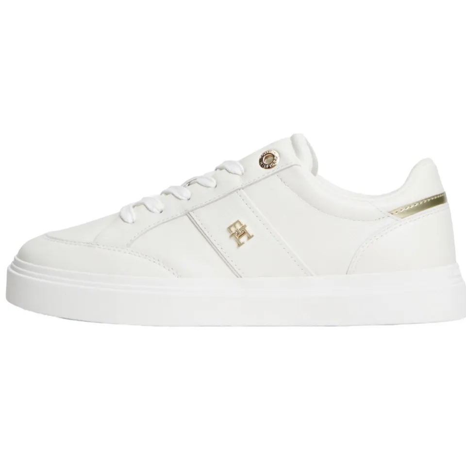 Tommy Hilfiger leren sneakers met logo - wit, foto 5