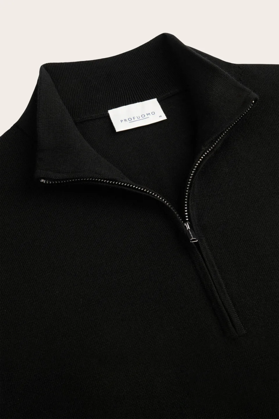 Profuomo wollen regular fit gebreide trui - zwart, foto 4