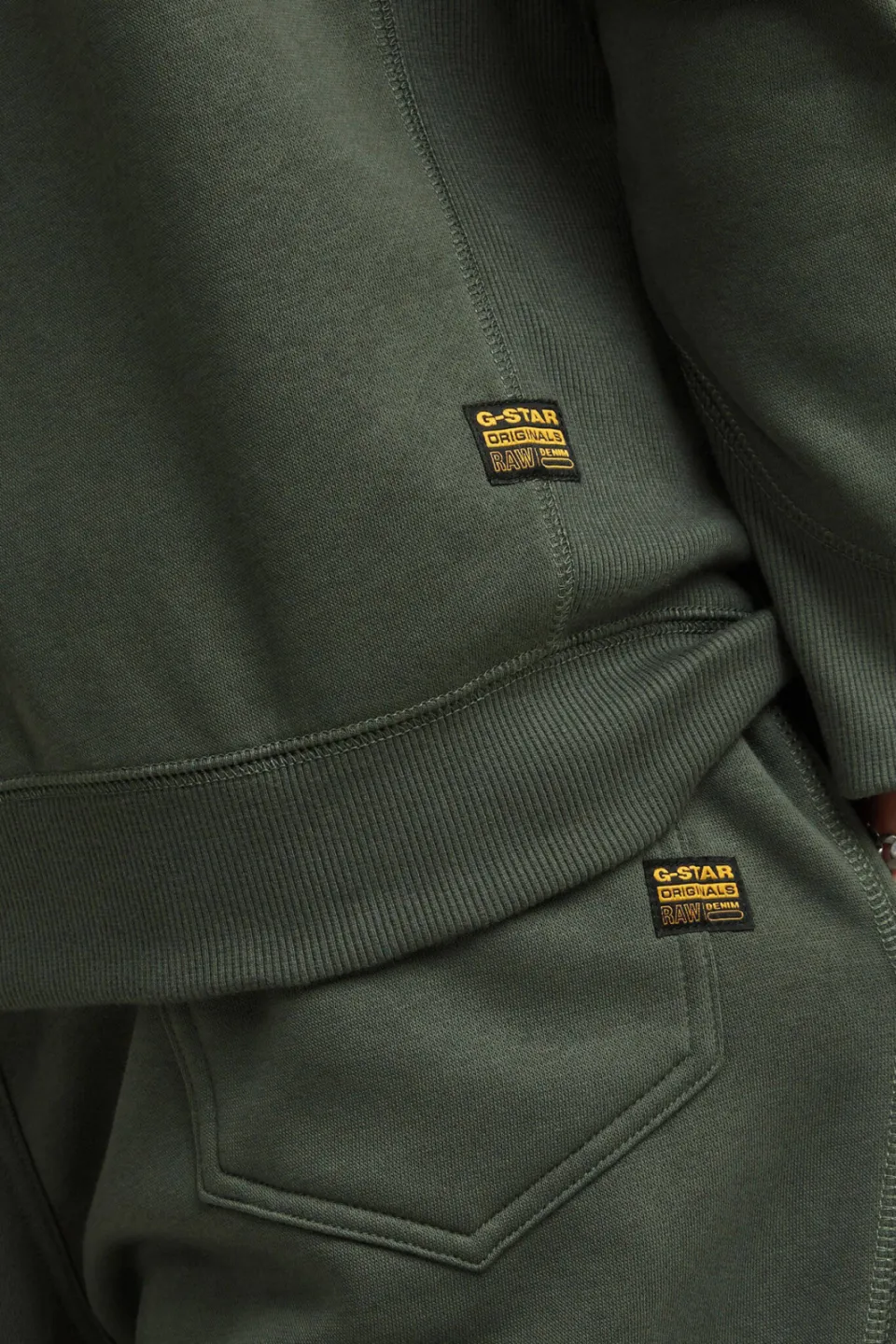 G-Star hoodie Premium Core met logo graphite donkergroen, foto 6