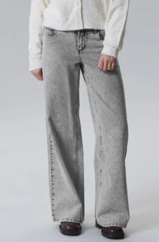 LMTD NLFBIRM wide leg jeans - grijs, foto 3