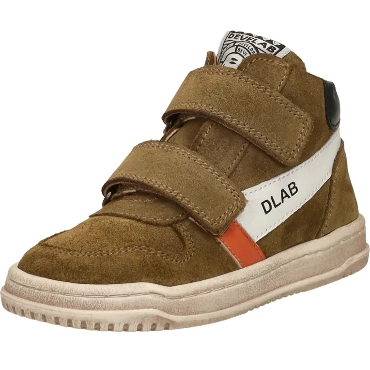 Develab Klittenband Hoog hoge sneakers cognac, foto 3