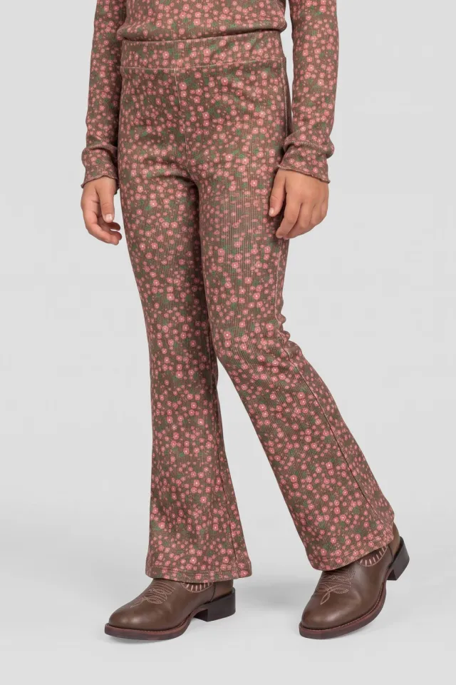 Orange Stars flared broek met print bruin, foto 3