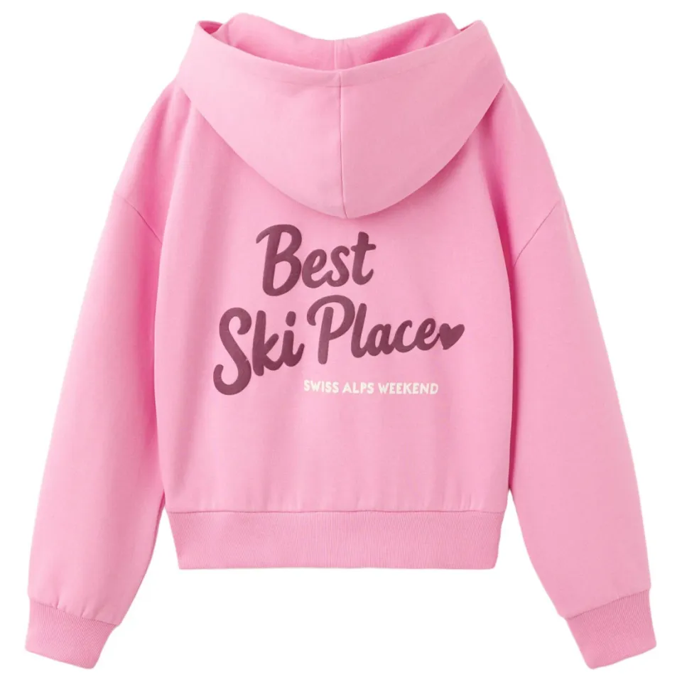 Mango Kids rechtvallende sweater met backprint - roze, foto 2