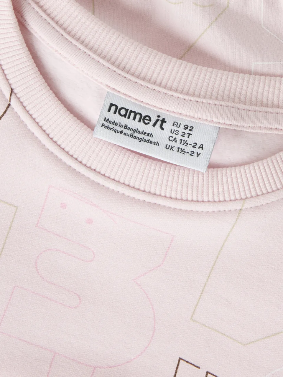 NAME IT MINI sweater met print - lichtroze, foto 5