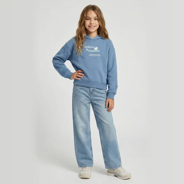 Cars hoodie met backprint - lichtblauw
