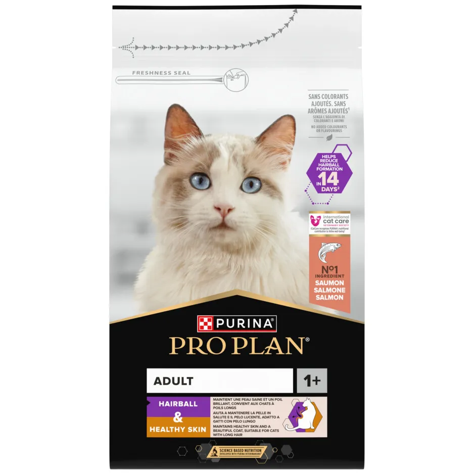 Pro Plan Adult Hairball & Healthy Skin droog kattenvoer zalm