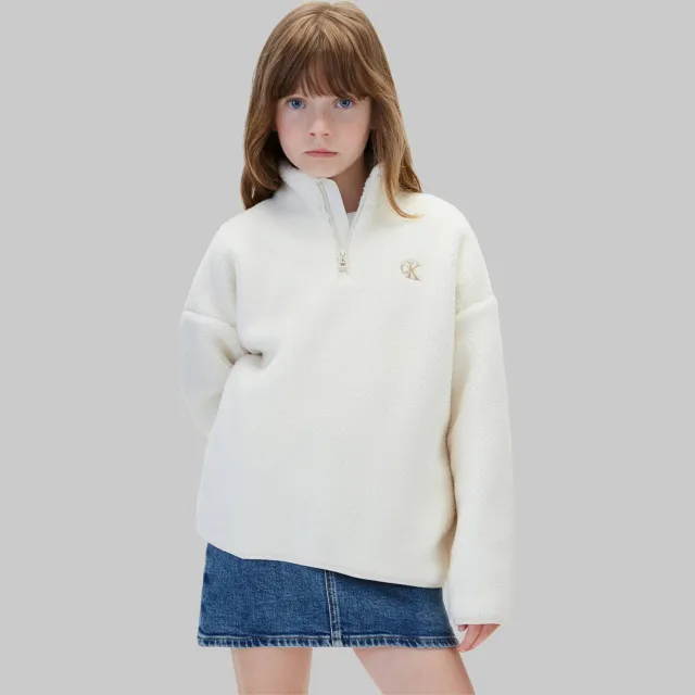 Calvin Klein teddy sweater - wit Offwhite