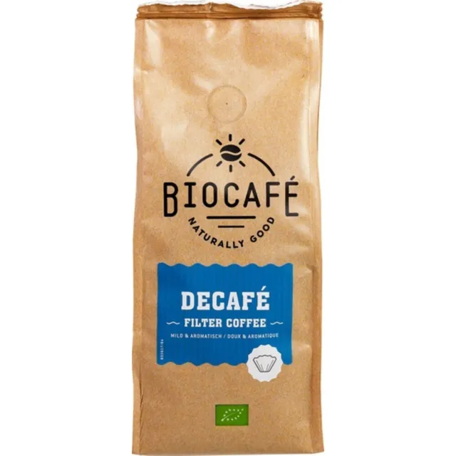 Biocafé Biocafe Filterkoffie Cafeïnevrij Biologisch 250 gr