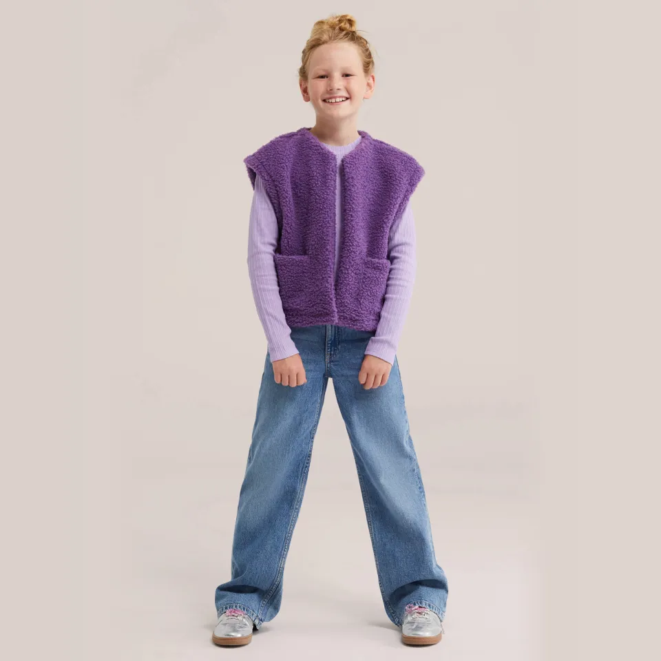 WE Fashion gebreide longsleeve lila, foto 4