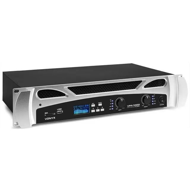 Vonyx VPA1000 versterker 2x 500W met Bluetooth en mp3 speler, foto 2