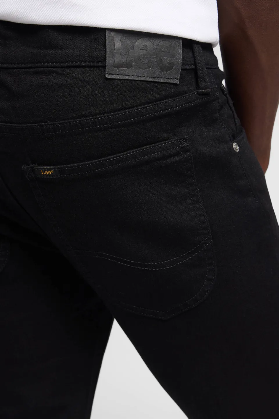 Lee slim tapered fit jeans Luke clean black, foto 5